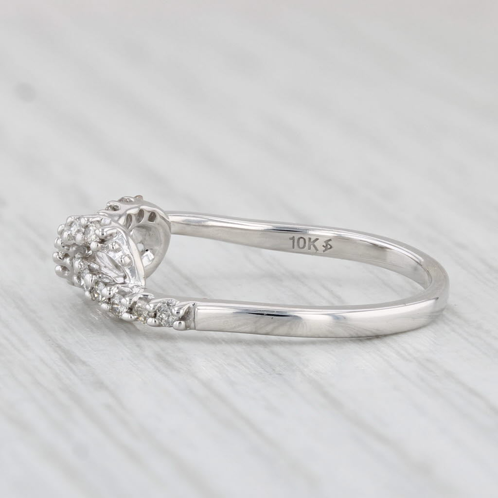 Light Gray 0.25ctw Diamond Knot Ring 10k White Gold Size 6.75