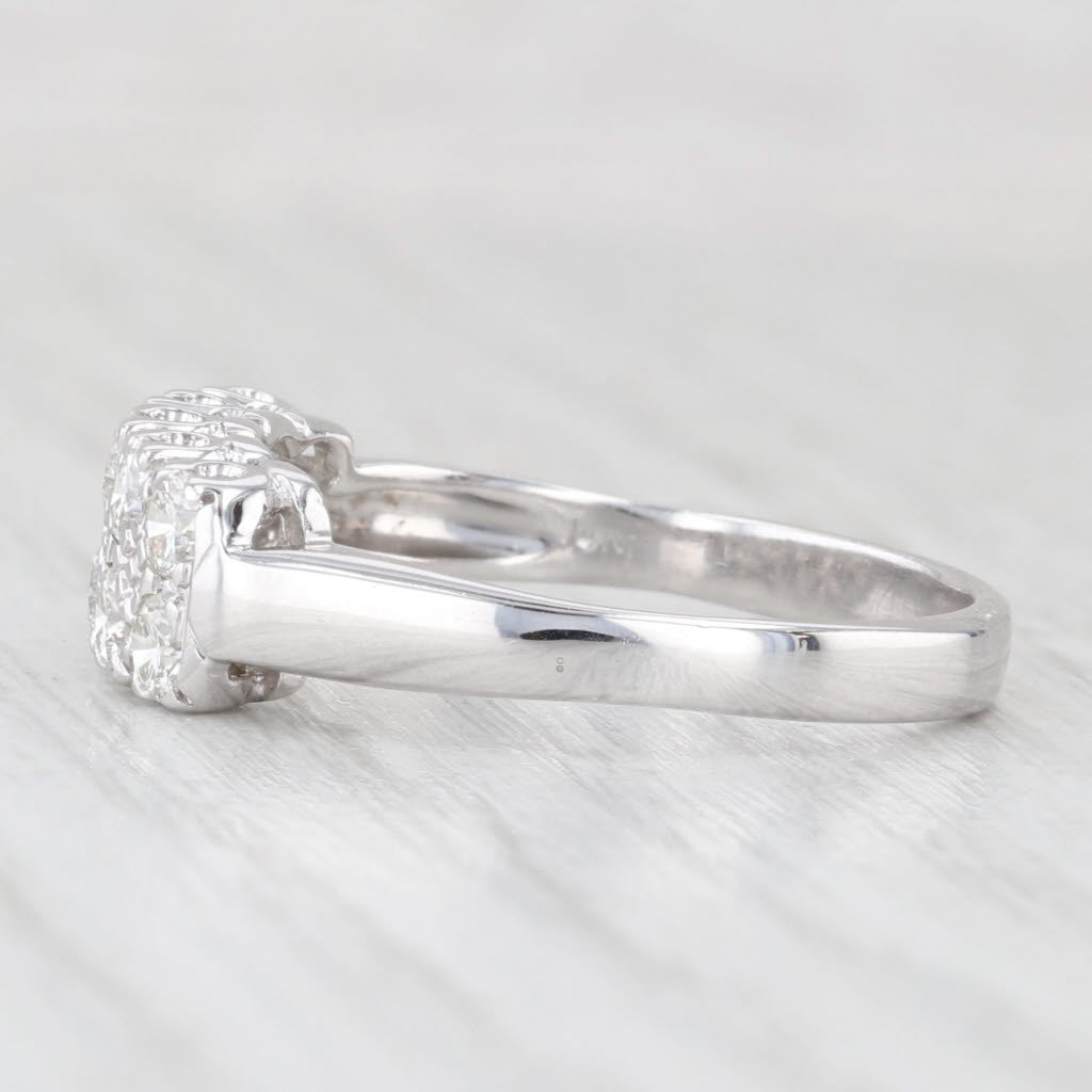 Light Gray 1ctw Diamond Wedding Anniversary Ring 14k White Gold Size 9.5