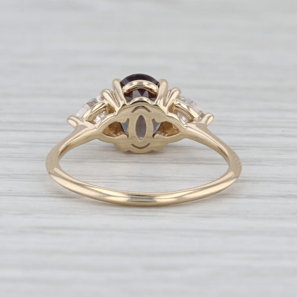 1.98ctw Color Change Garnet Moissanite Ring 10k Yellow Gold Size 7