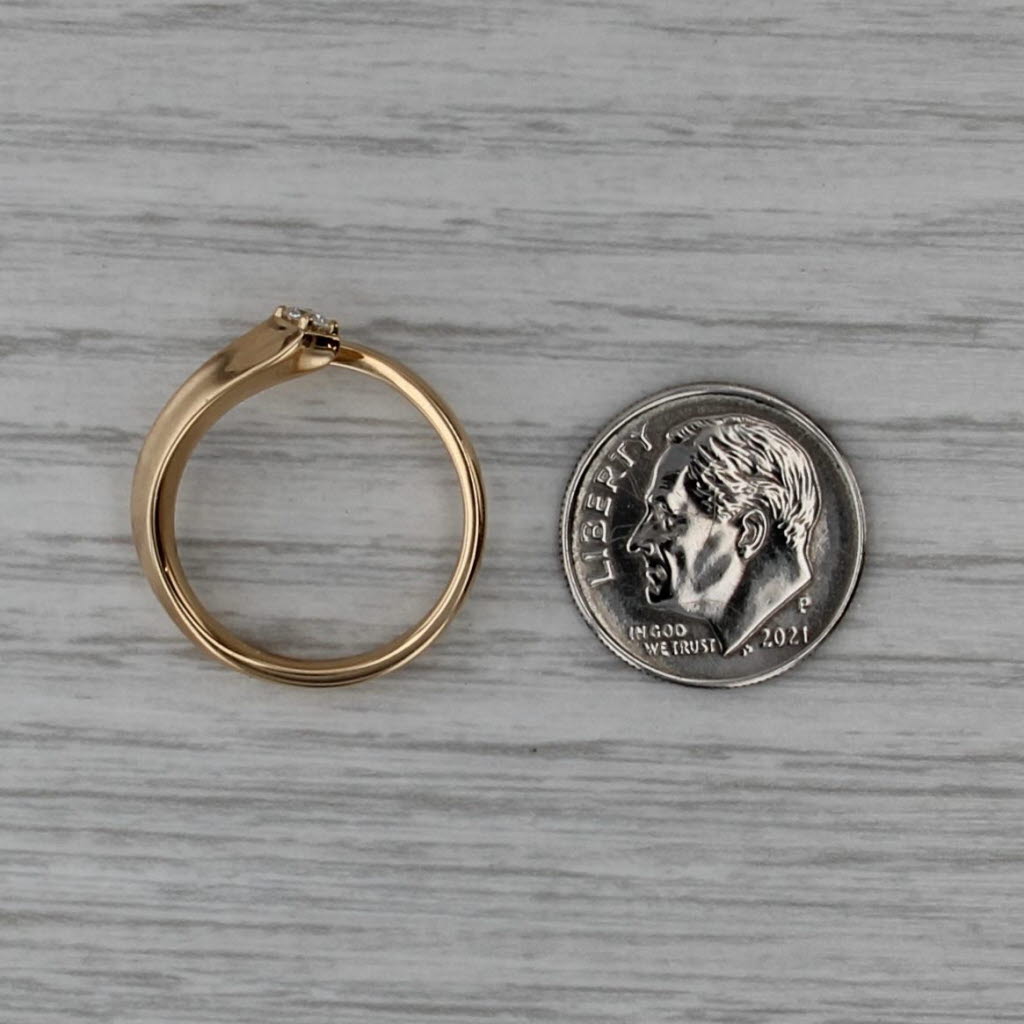 New Forevermark Diamond Bypass Ring 18k Yellow Gold Size 6.5 Adjustable