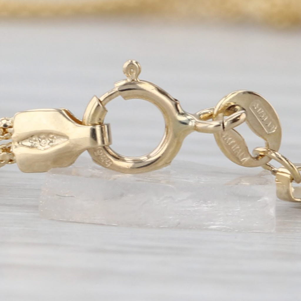 Knotted Double Popcorn Chain Bracelet 14k Yellow Gold 6.75"