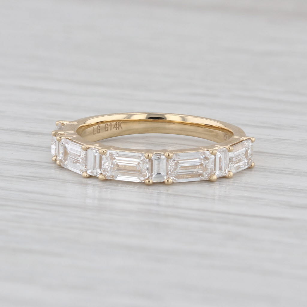 New 2.07ctw Lab Grown Diamond Wedding Band 14k Gold Size 6 Stackable Ring