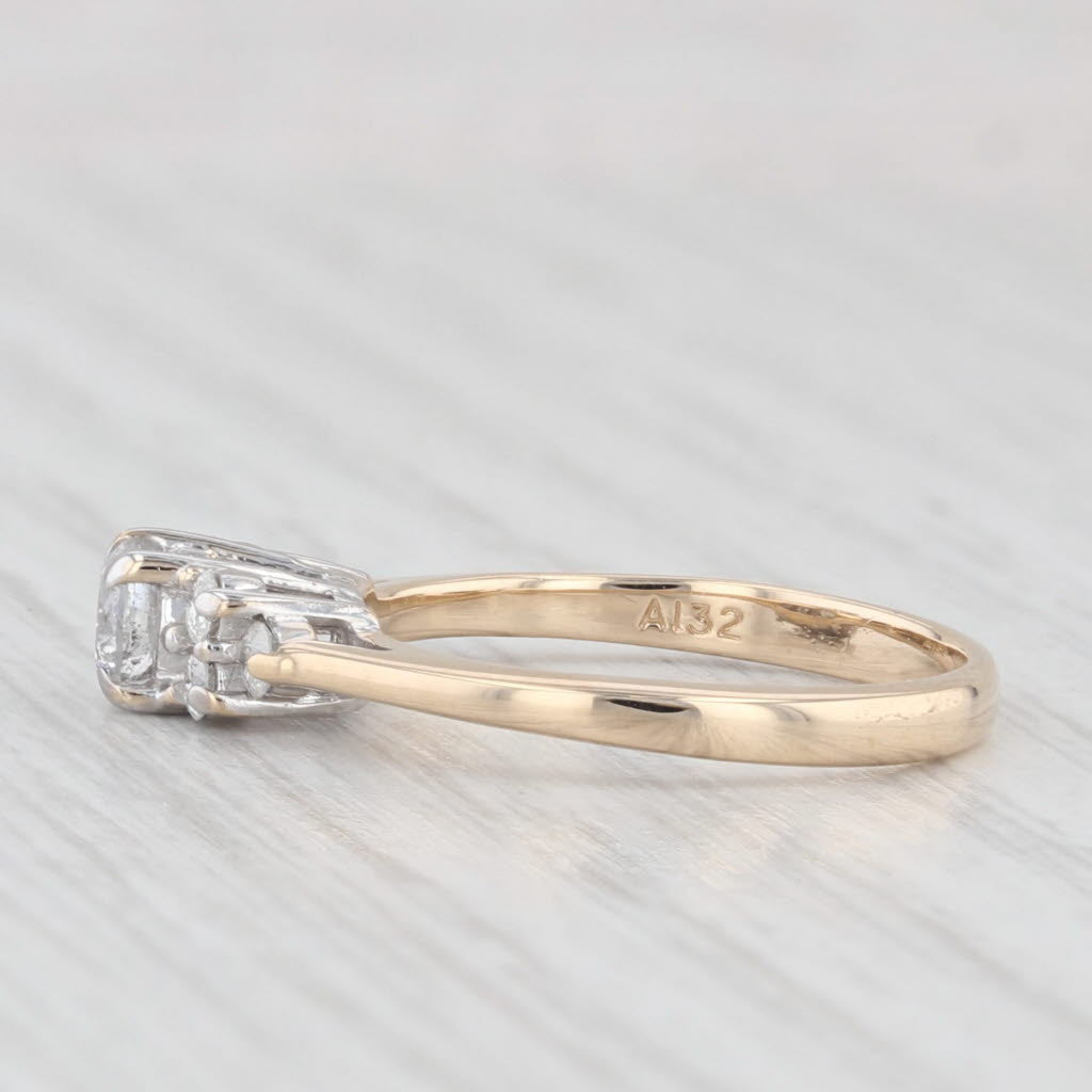 Light Gray 0.45ctw Round Diamond Engagement Ring 14k Yellow Gold Size 5.75