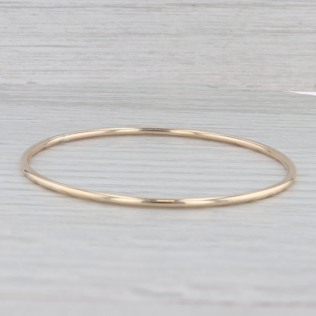 Gray Bangle Bracelet Stackable A to Z 1/20 12k Gold Filled 8" 2.2mm