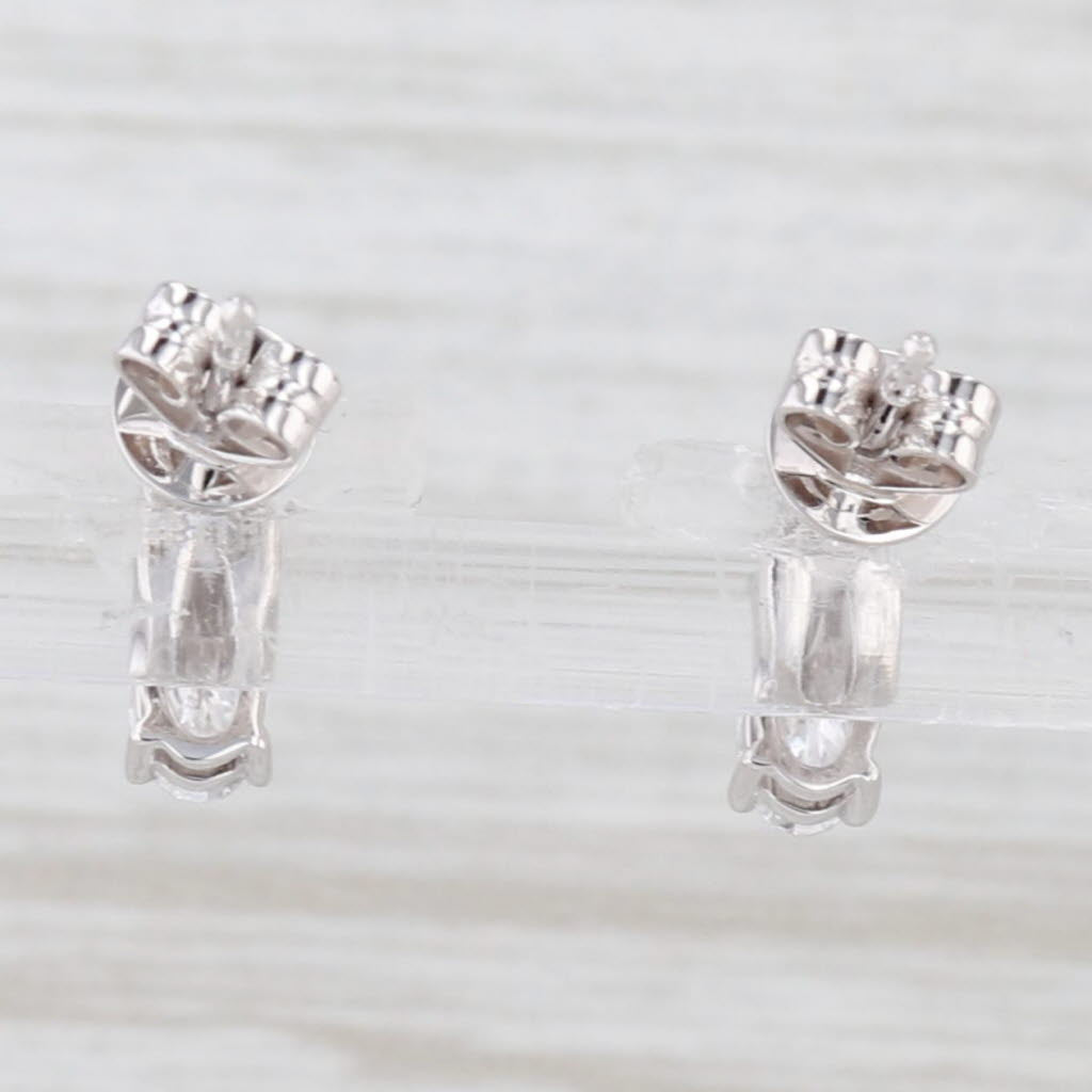 Light Gray New 0.48ctw Lab Grown Diamond Stud Earrings 14k White Gold Small Studs