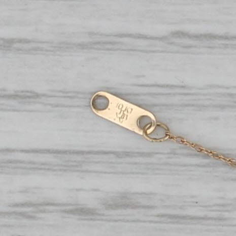 0.14ctw Diamond Journey Pendant Necklace 10k Yellow Gold 19.5" Rope Chain