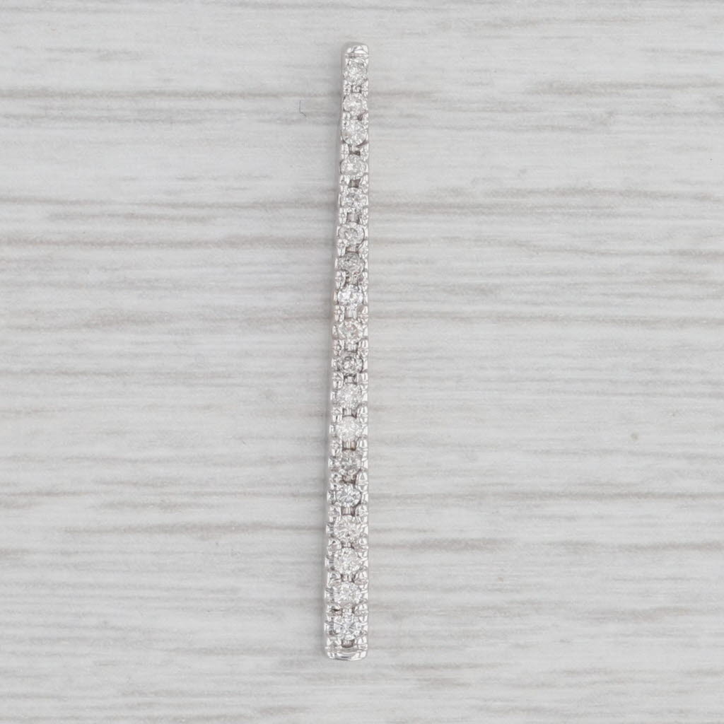 Light Gray 0.15ctw Diamond Journey Pendant 10k White Gold