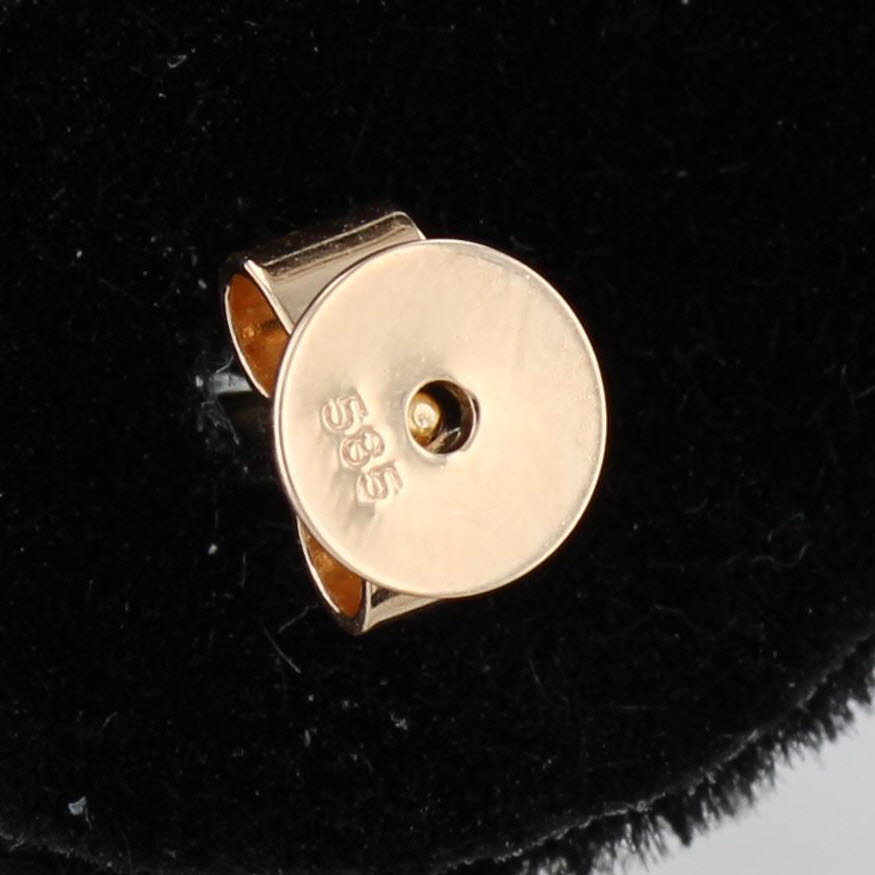 Wheat New Diamond Falling Stars Earrings 14k Yellow Gold Celestial Pierced Studs