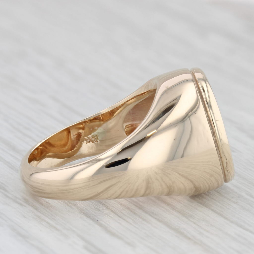 Light Gray One Dollar Gold Coin Ring 10k 900 Yellow Gold Size 7 Signet US Liberty AS IS