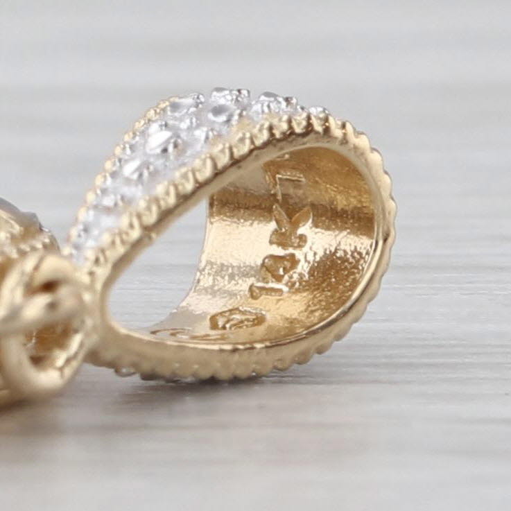 2-Toned Openwork Heart Pendant 14k Yellow White Gold