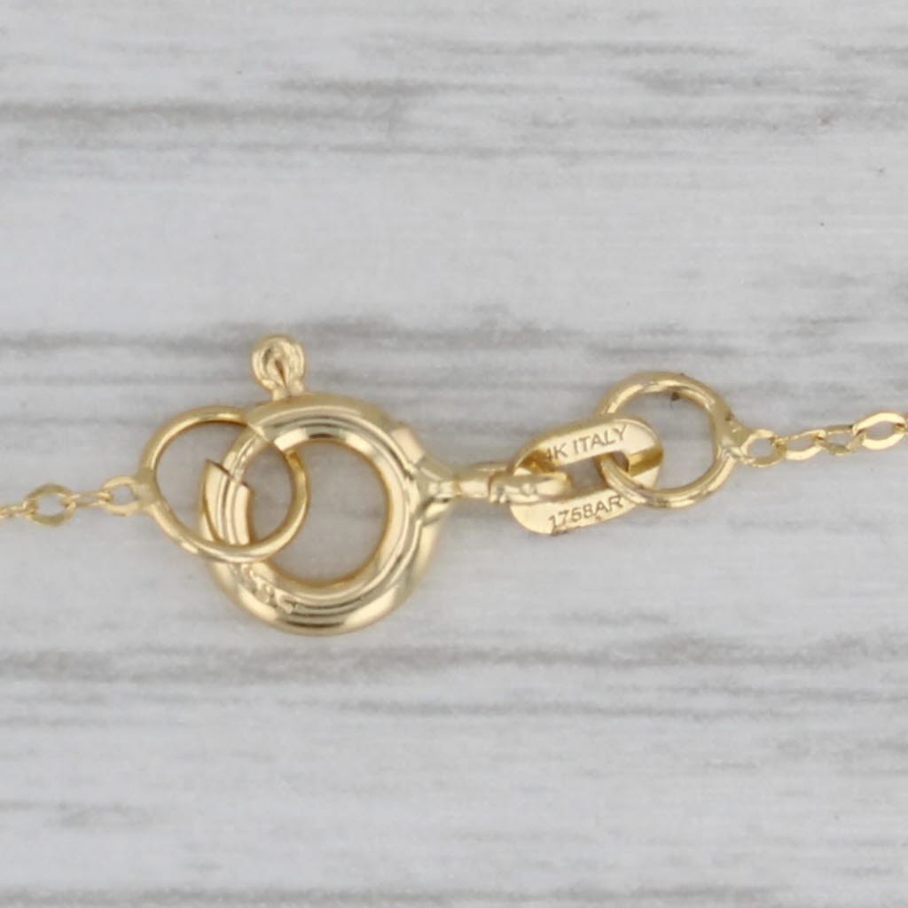 Gray New Marquise Links 14k Yellow Gold 18" Cable Chain Necklace