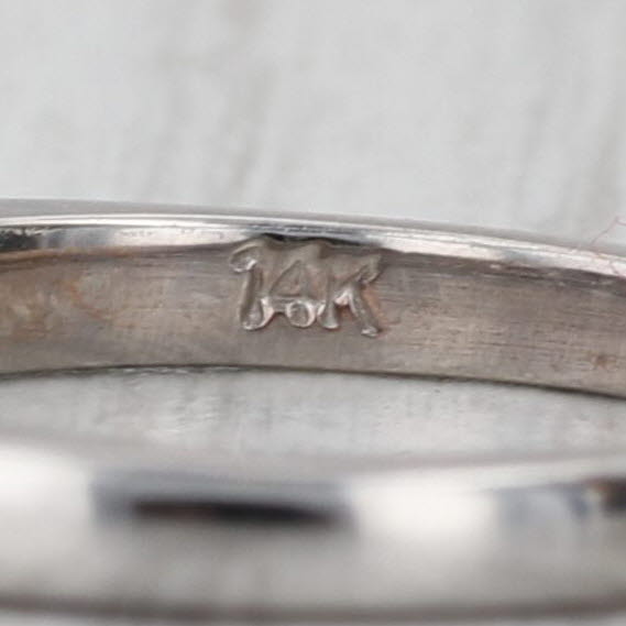 0.20ctw Diamond Wedding Band 14k White Gold Stackable Ring Size 4.75