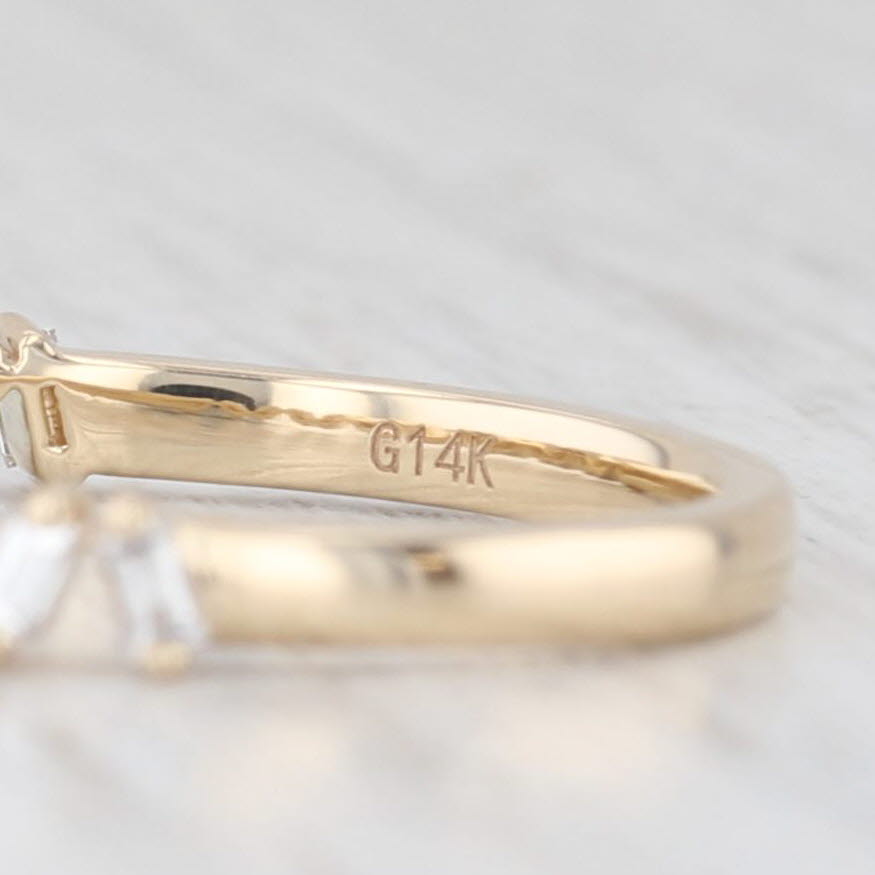Light Gray New 0.35ctw Diamond Wedding Ring 14k Yellow Gold Stackable Anniversary Band 6.5