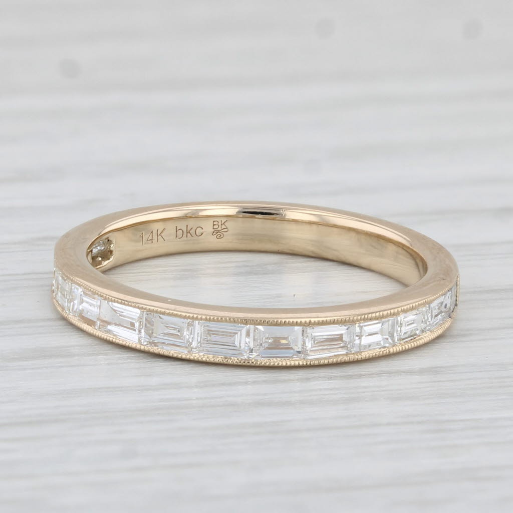 Light Gray New Beverley K 0.65ctw Diamond Wedding Band 14k Gold Size 6.75 Stackable Ring