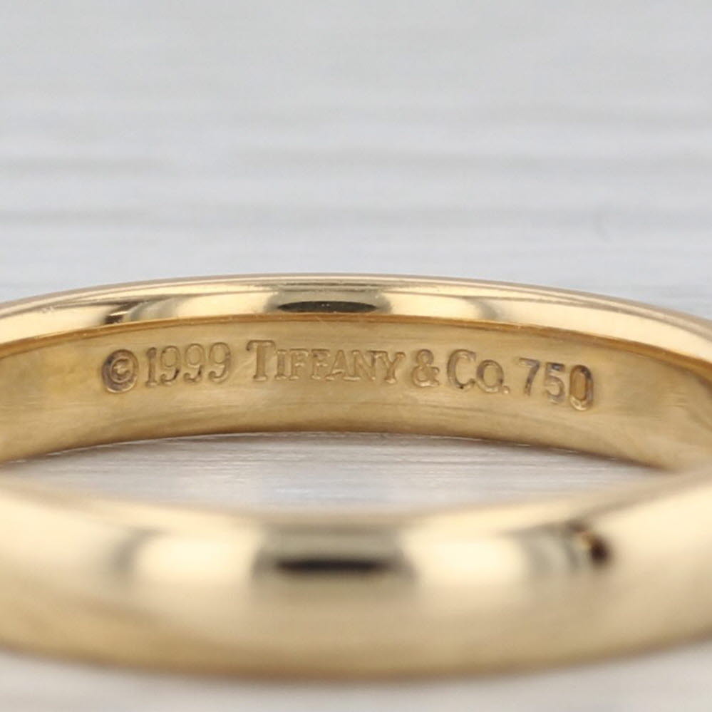Tiffany & Co Women's Wedding Band 18k Yellow Gold Ring Stackable Size 6 w/ Box