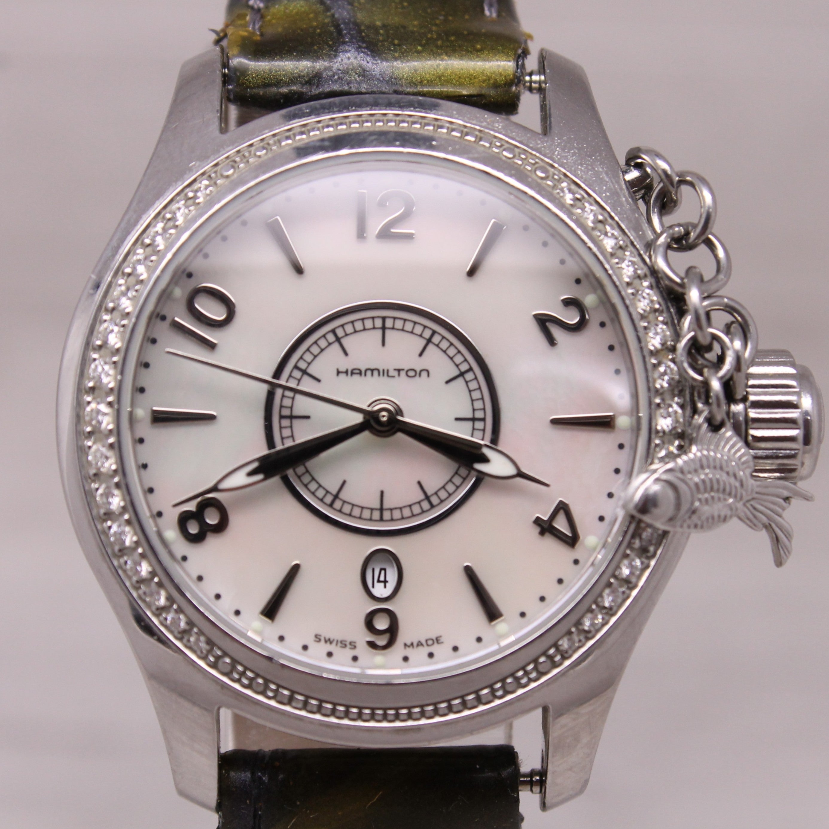 Hamilton Khaki Navy Seaqueen MOP 32mm Ladies Quartz Watch Swiss Date H77211115