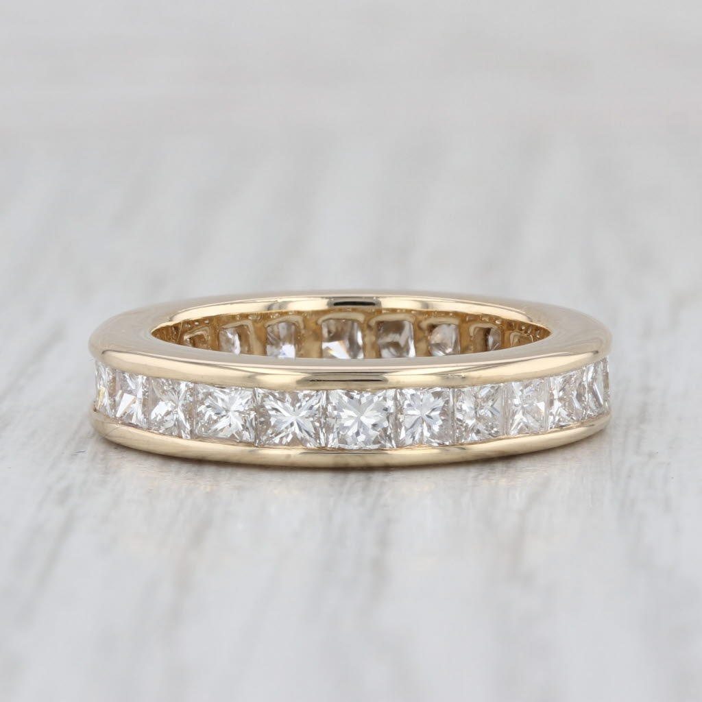 4ctw Diamond Eternity Band 14k Yellow Gold Size 8 Stackable Anniversary Ring