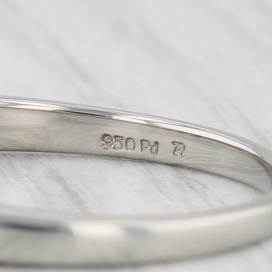 Light Gray 0.66ctw Diamond Ring 950 Palladium Size 9.5 Stackable Wedding Band