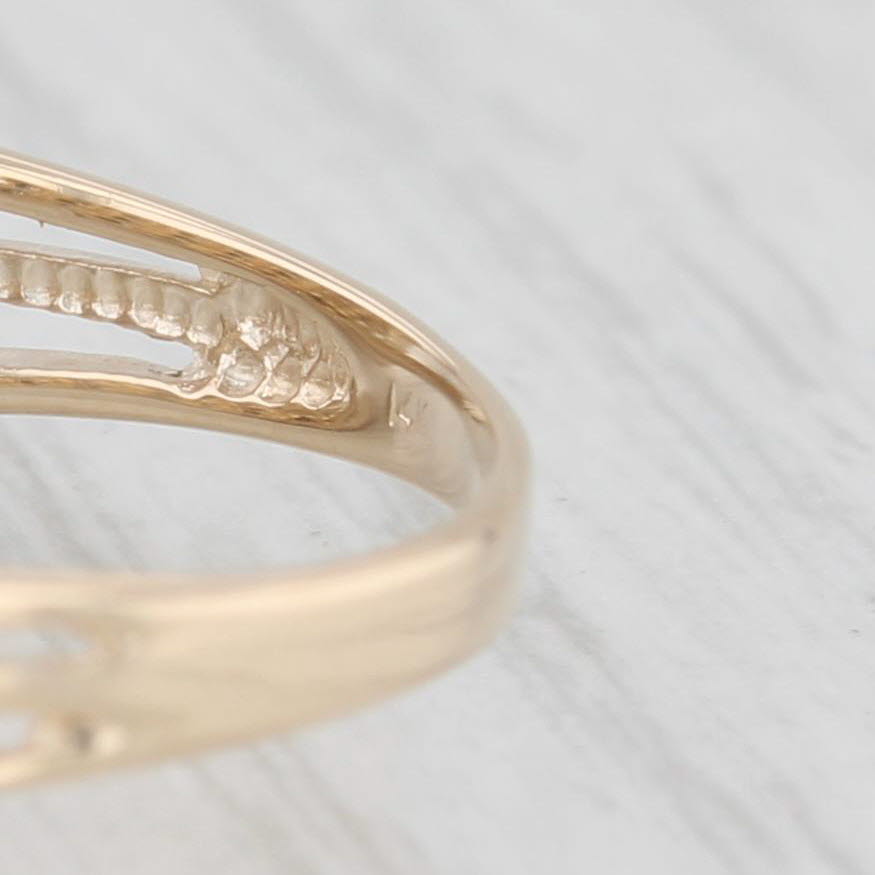Light Gray 0.12ctw Diamond Ring 14k Yellow Gold Size 8