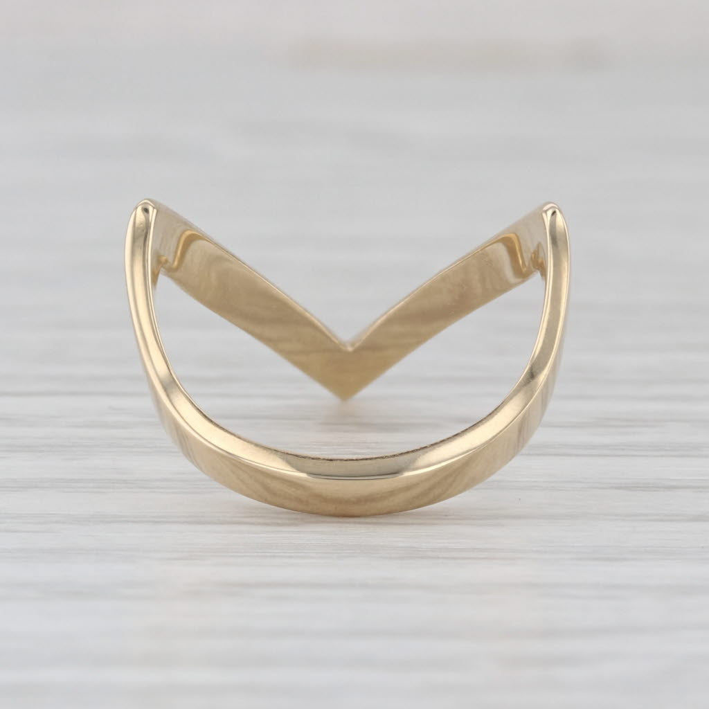 Contoured V Ring 14k Yellow Gold Size 6.75