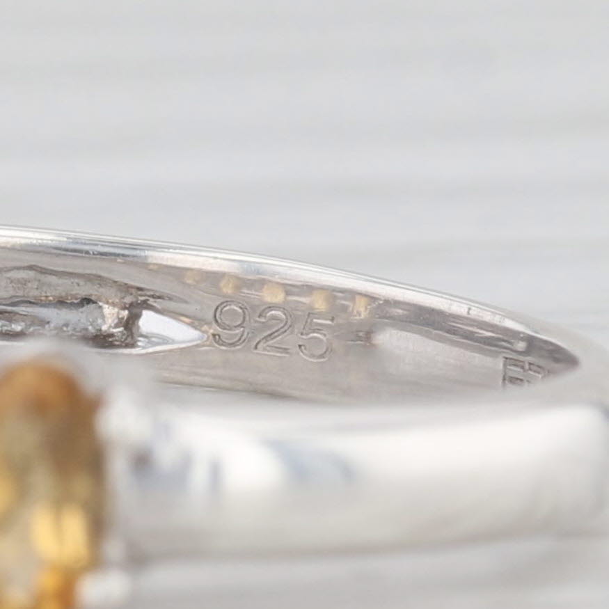 Light Gray Effy 1.75ctw Yellow Orange Citrine Ring Sterling Silver Size 7.25 Stackable