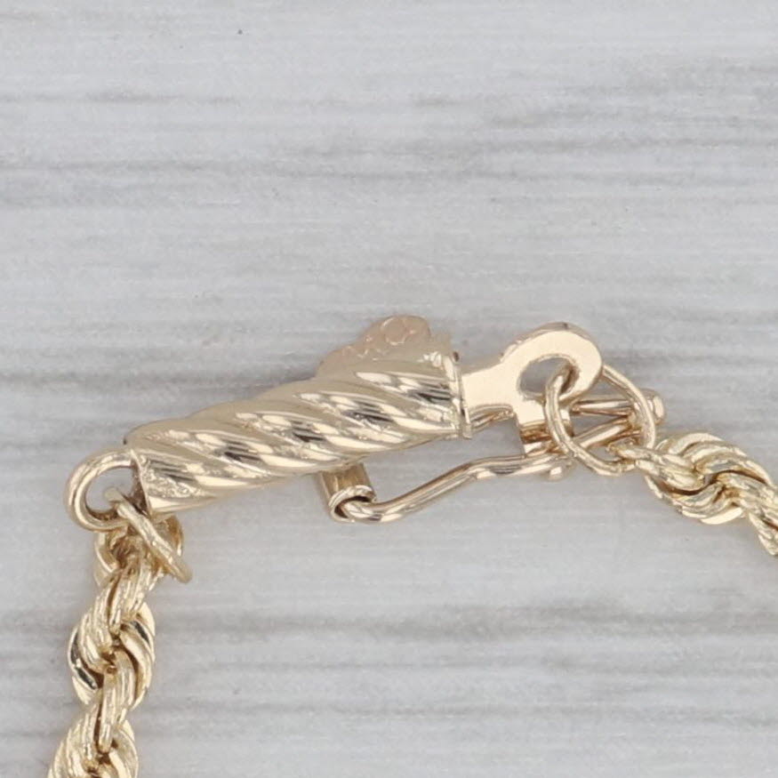 Gray 18" 2mm Rope Chain Necklace 14k Yellow Gold