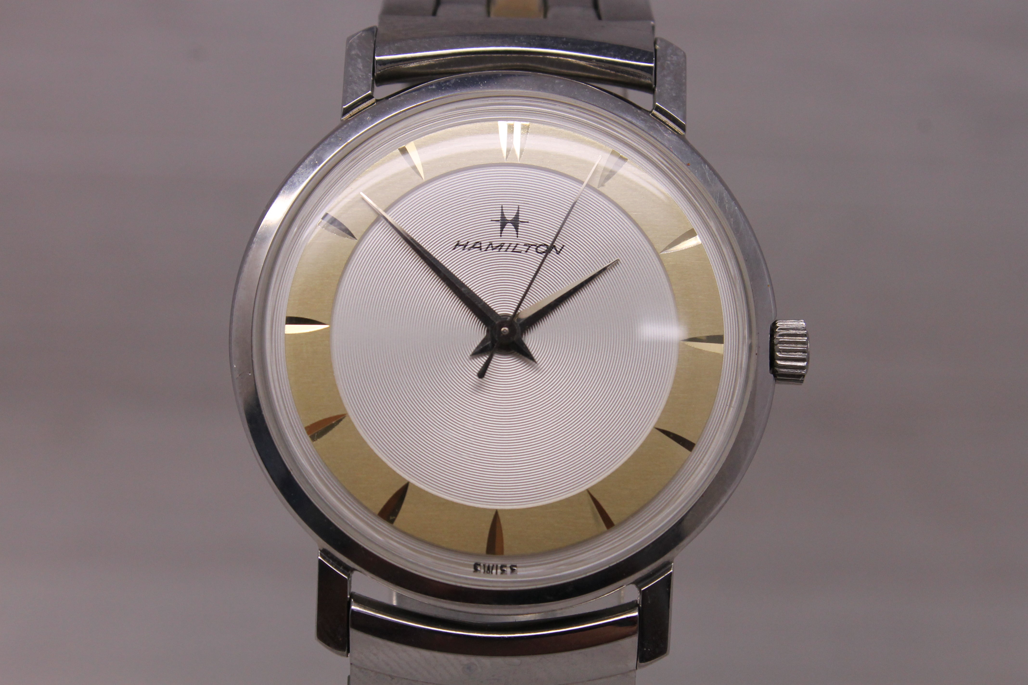 Vintage Hamilton Mens Mechanical Watch Sea Guard Stainless Steel MINT