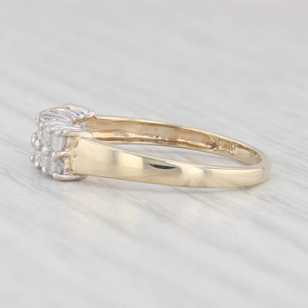 0.40ctw Diamond Wedding Anniversary Ring 10k Yellow Gold Size 7 Stackable