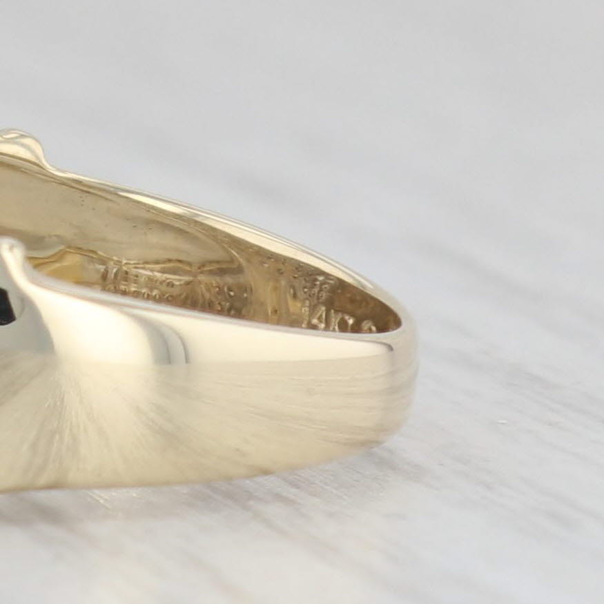 Light Gray 0.90ctw Pave Diamond Ring 14k Yellow Gold Size 7.25