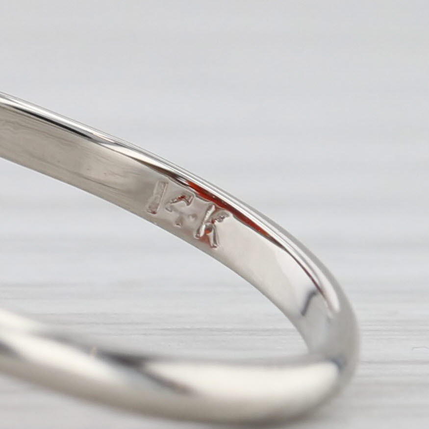 Light Gray Carnelian Shriners Signet Ring 14k White Gold Masonic Vintage Size 5.25