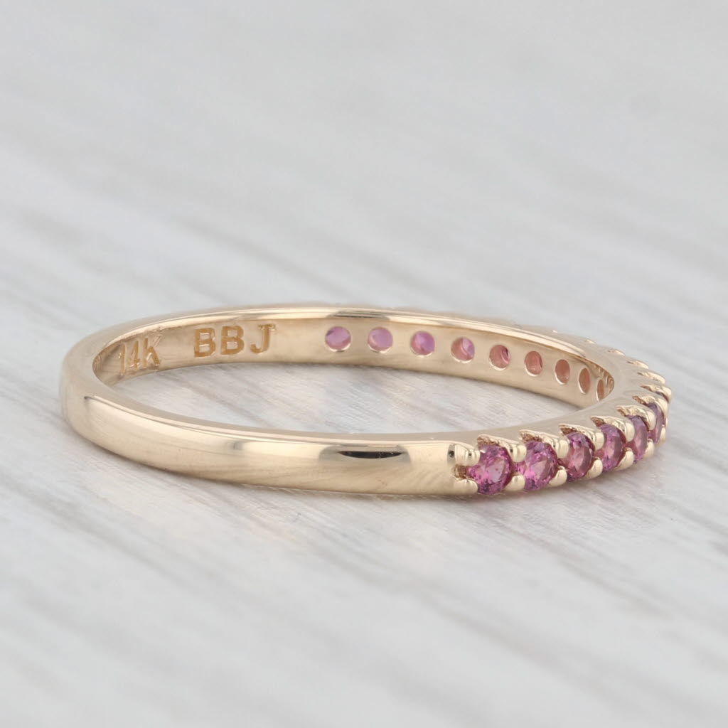 Light Gray 0.50ctw Garnet Stackable Band 14k Yellow Gold Size 6 Wedding Ring