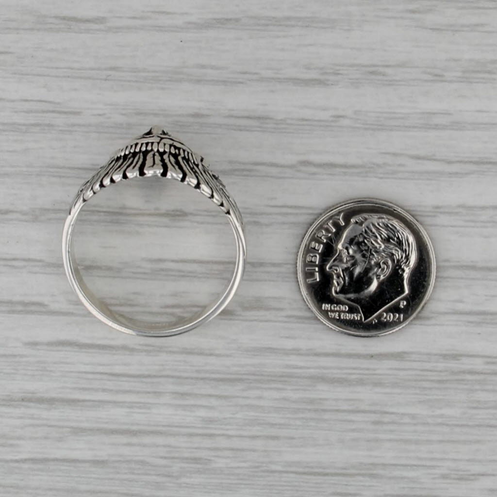 Men's Figural Indian Head Ring Sterling Silver Size 11.25