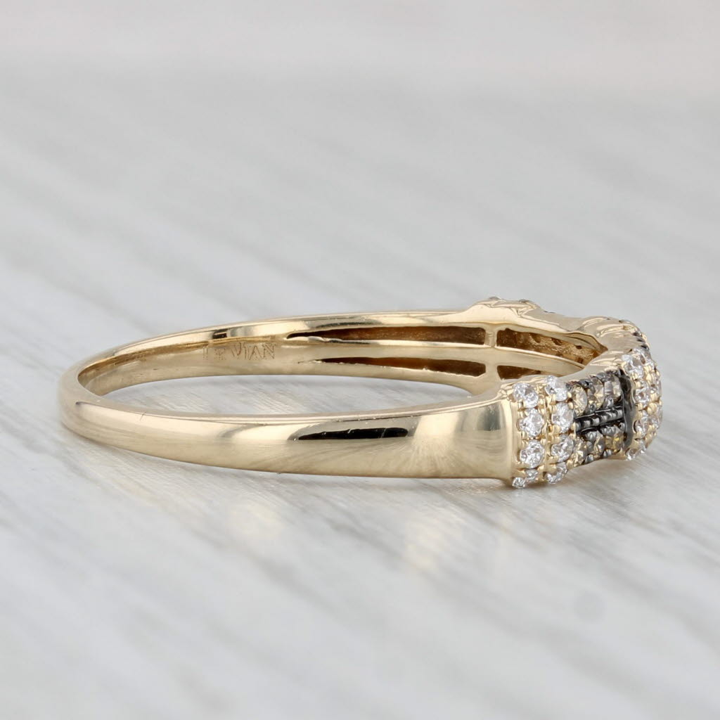 Light Gray Le Vian 0.34ctw White Champagne Diamond Ring Wedding Band 14k Gold Size 10.75