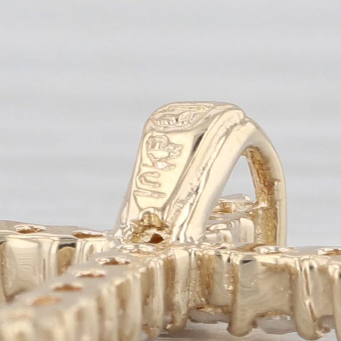 012ctw Diamond Cross Pendant 10k Yellow Gold Small Drop