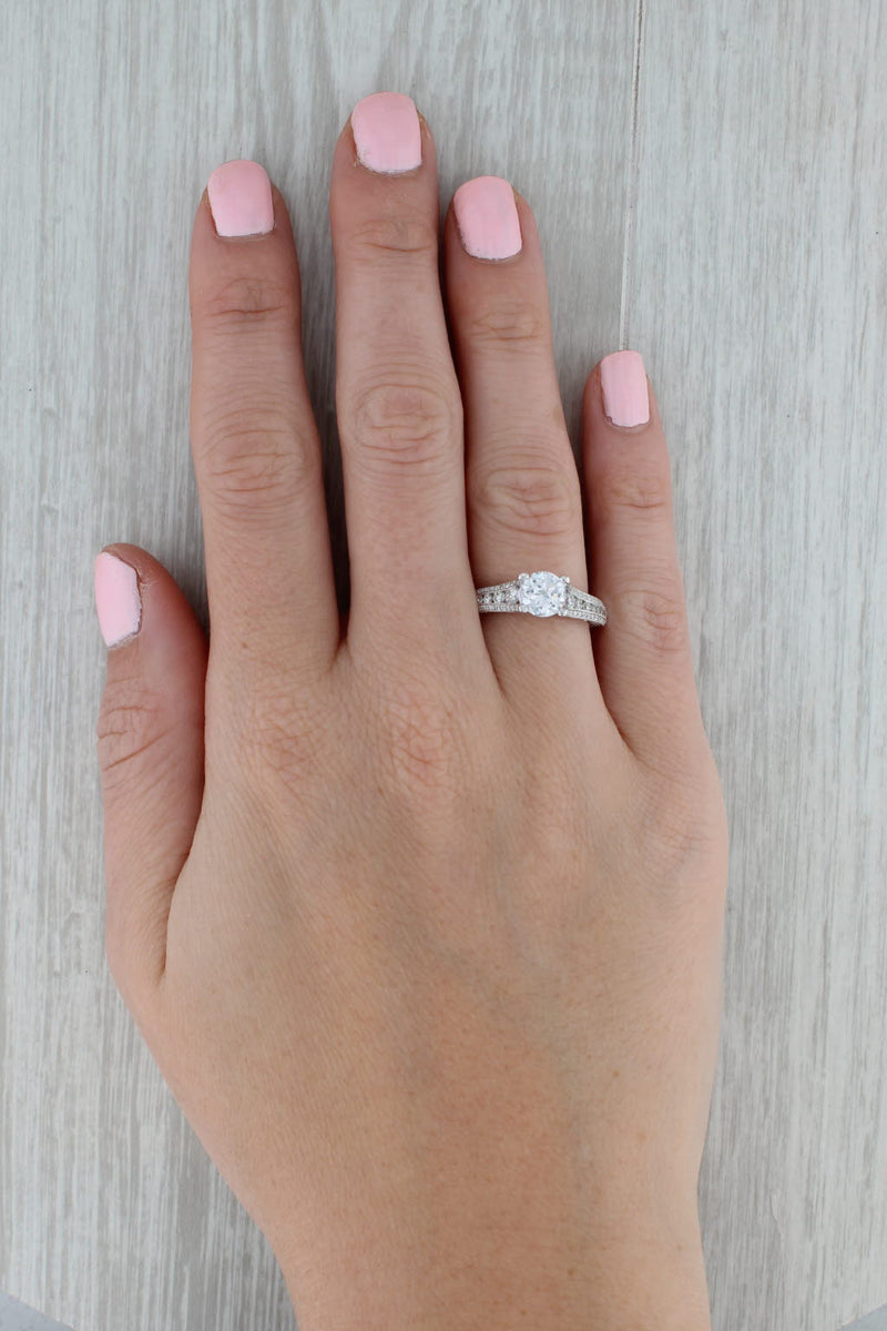 Dark Gray New Tacori 0.52ctw Diamond Semi Mount Engagement Ring 18k White Gold Size 6.5