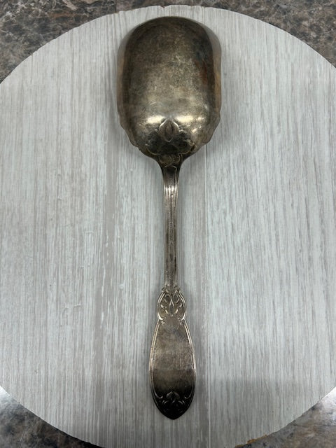 Dark Gray Antique Tiffany Sterling Silver Oriental Casserole Spoon Polhamus Engraved
