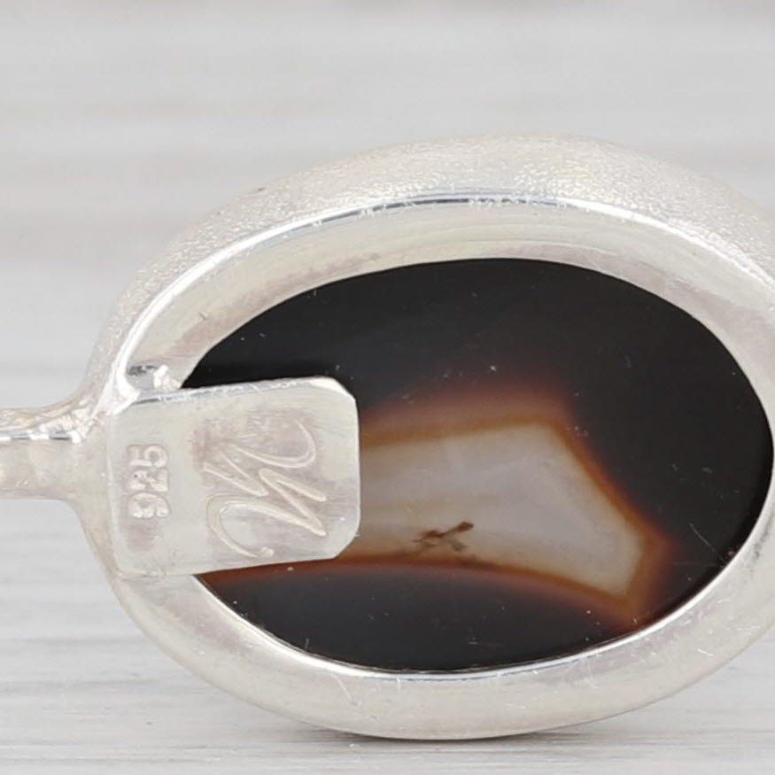New Nina Wynn Agate Druzy Geode Bangle Bracelet Sterling Silver 8”