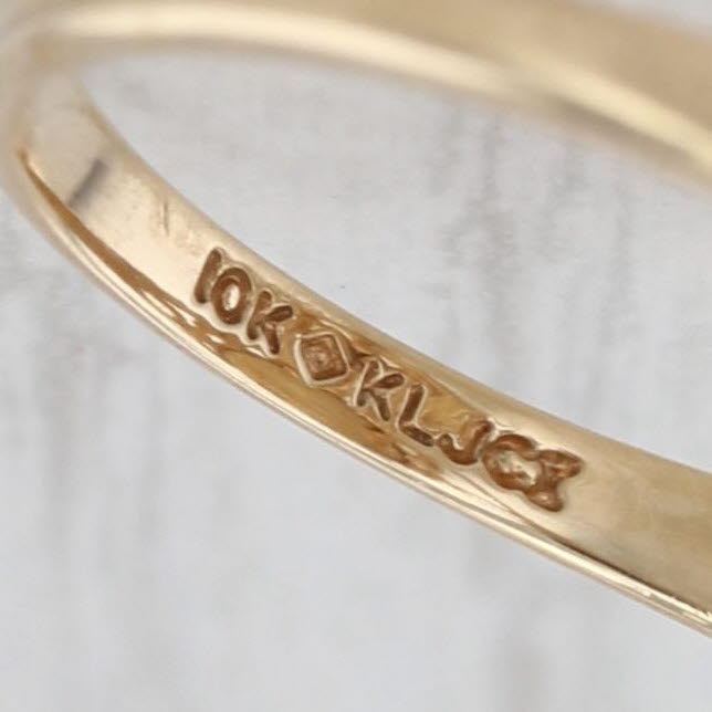 Chinese Panda Coin Copy Signet Ring 10k Yellow Gold Size 6.75 Rihard Klein