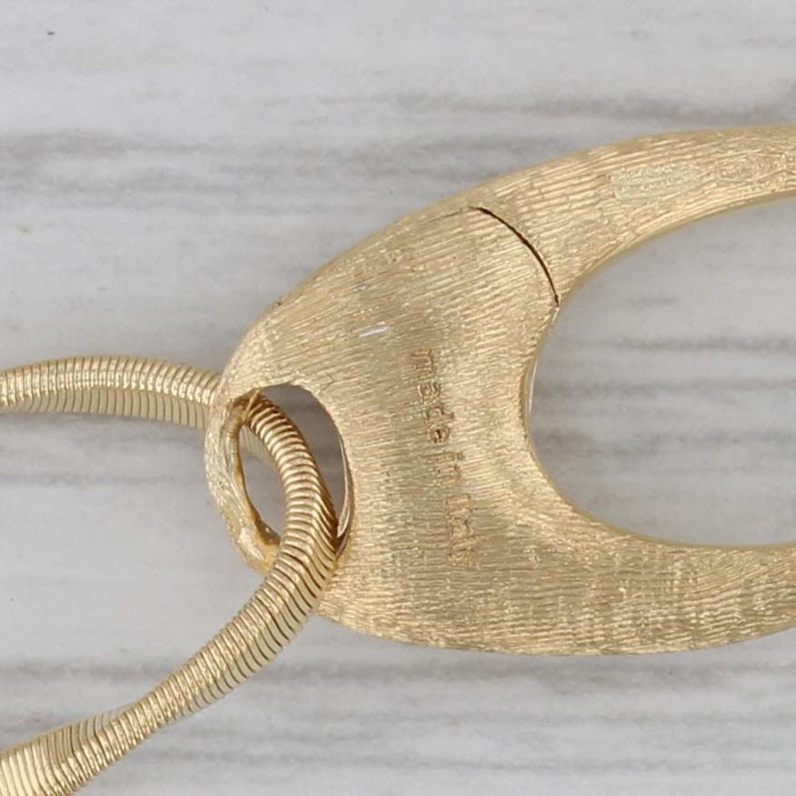 Dark Gray Marco Bicego Marrakech Onde Coil Link Bracelet 18k Yellow Gold 7.5"