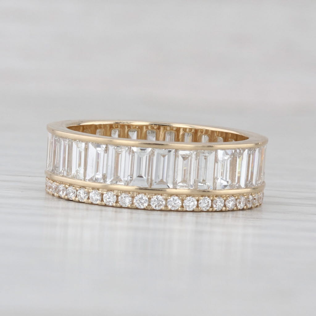 New 3.41ctw Diamond Eternity Band 14k Gold Ring Anniversary Stackable Size 6.5