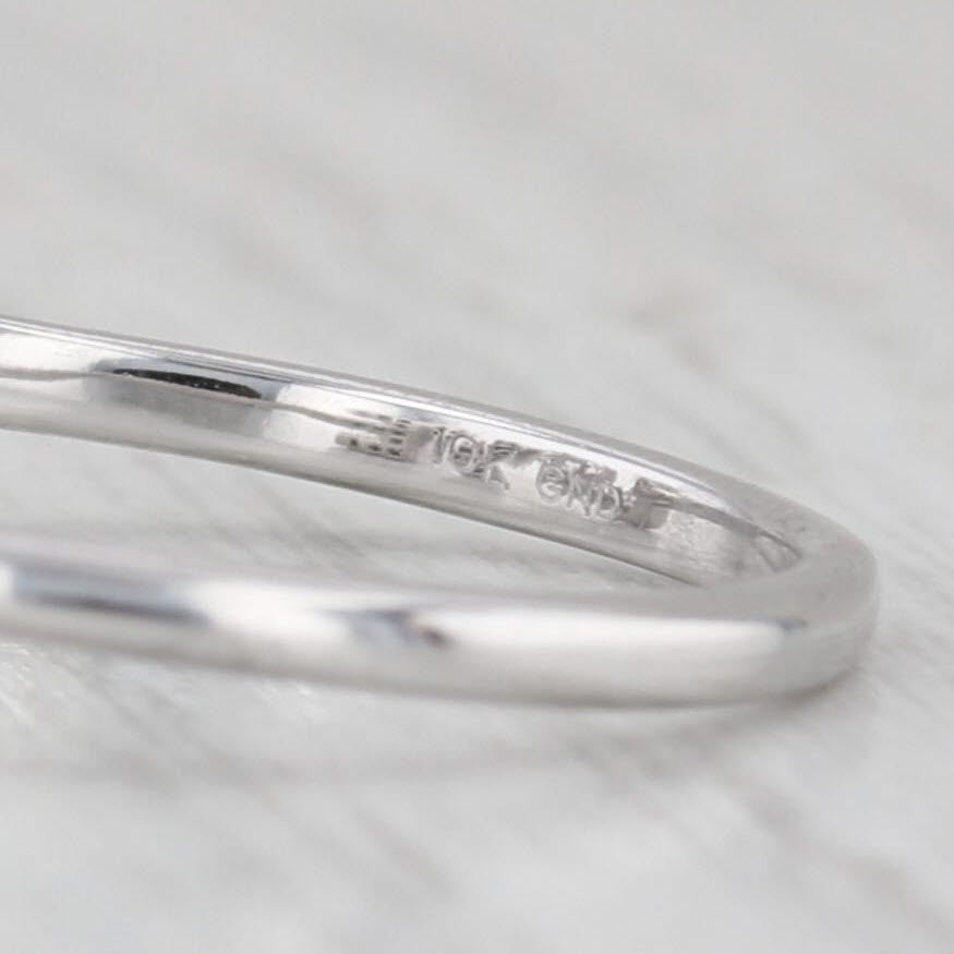 Diamond "LOVE" Ring 10k White Gold Size 6.5+ Adjustable