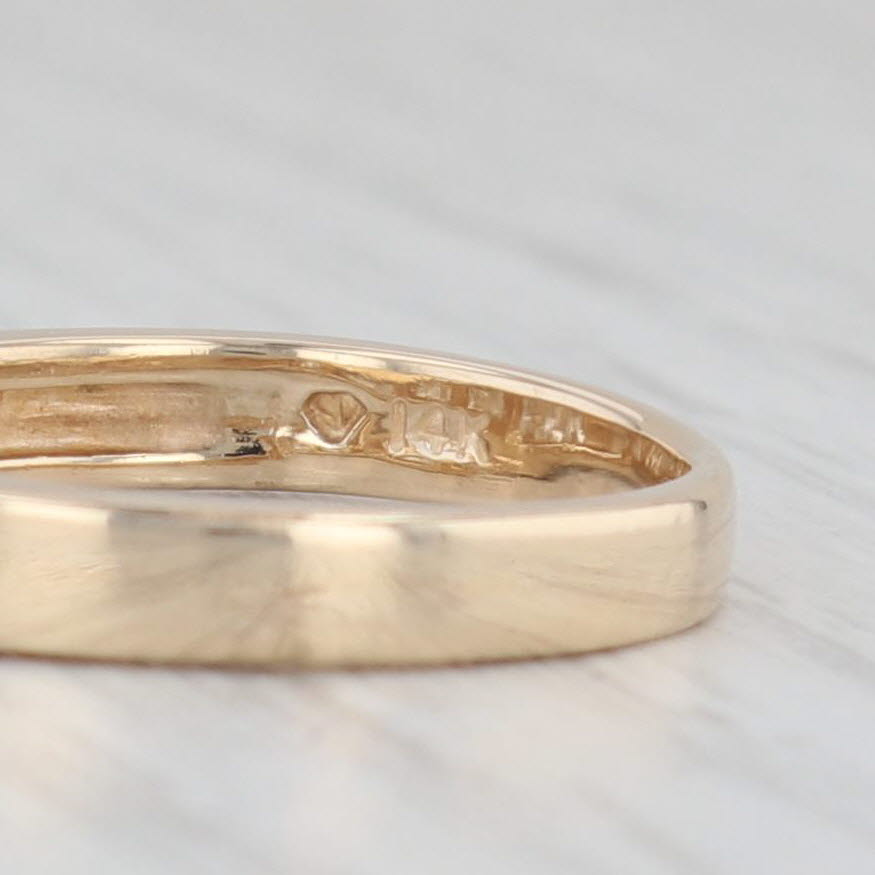 Light Gray 0.60ctw Princess Diamond Ring 14k Yellow Gold Size 5.75 Wedding Band