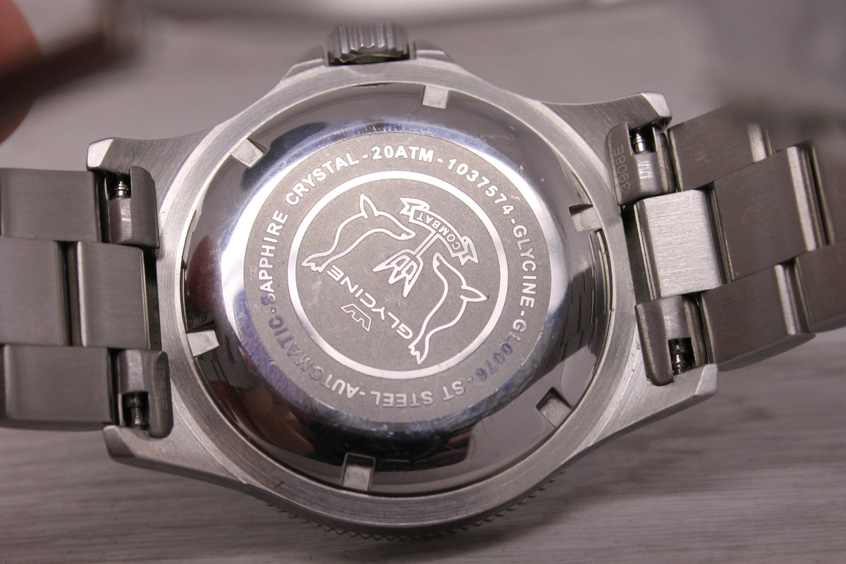Glycine Combat 42mm Mens Automatic Swiss Watch Date Stainless Steel GL0076