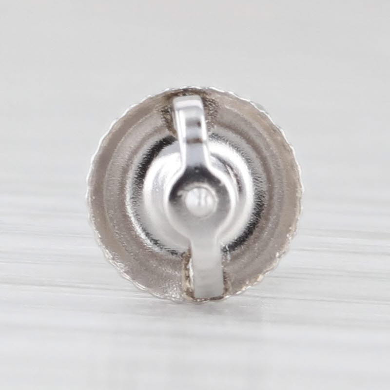 Light Gray 0.50ctw Round Diamond Solitaire Single Stud Earring 14k White Gold
