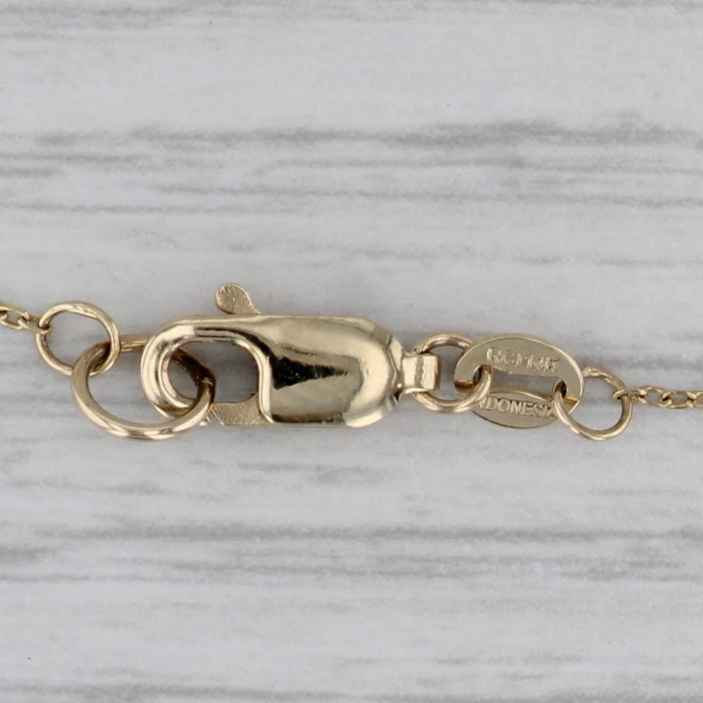 Gray 2.04ctw Diamond Spray Pendant 14k Yellow Gold 18" Cable Chain