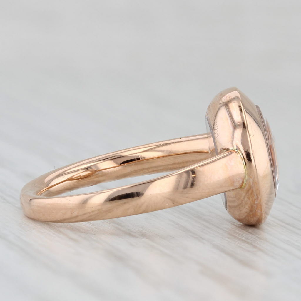 Light Gray Chopard Happy Curves Diamond Ring 18k Rose Gold 829562-5009 Size 6.5 53