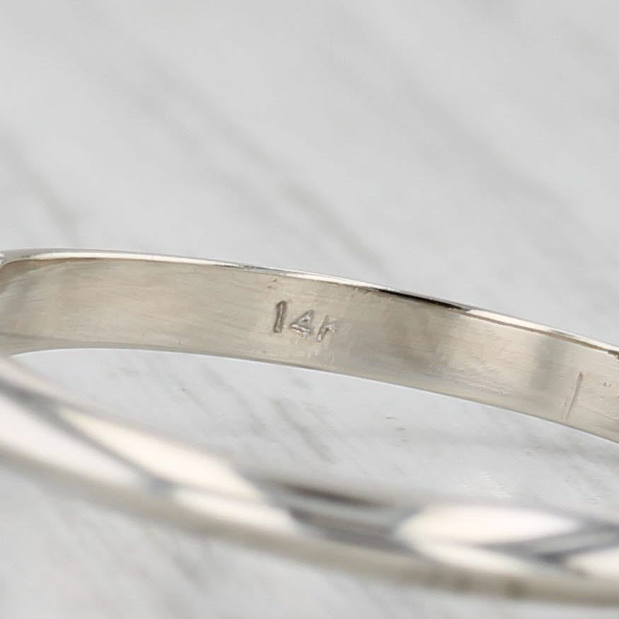 Light Gray 1.04ct Heart Solitaire Diamond Engagement Ring 14k White Gold Size 8.5 GSI