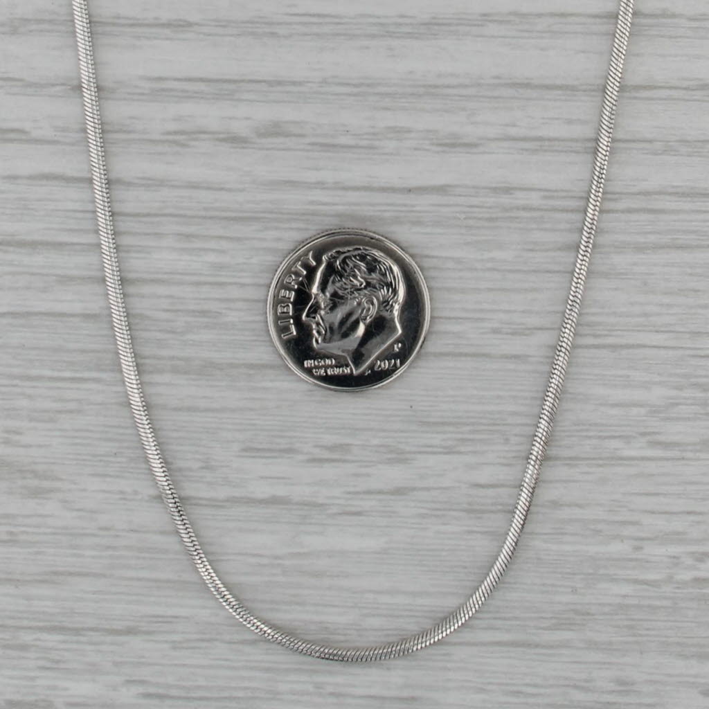 18.25" 1.5mm Snake Chain Necklace Sterling Silver Milor Italy
