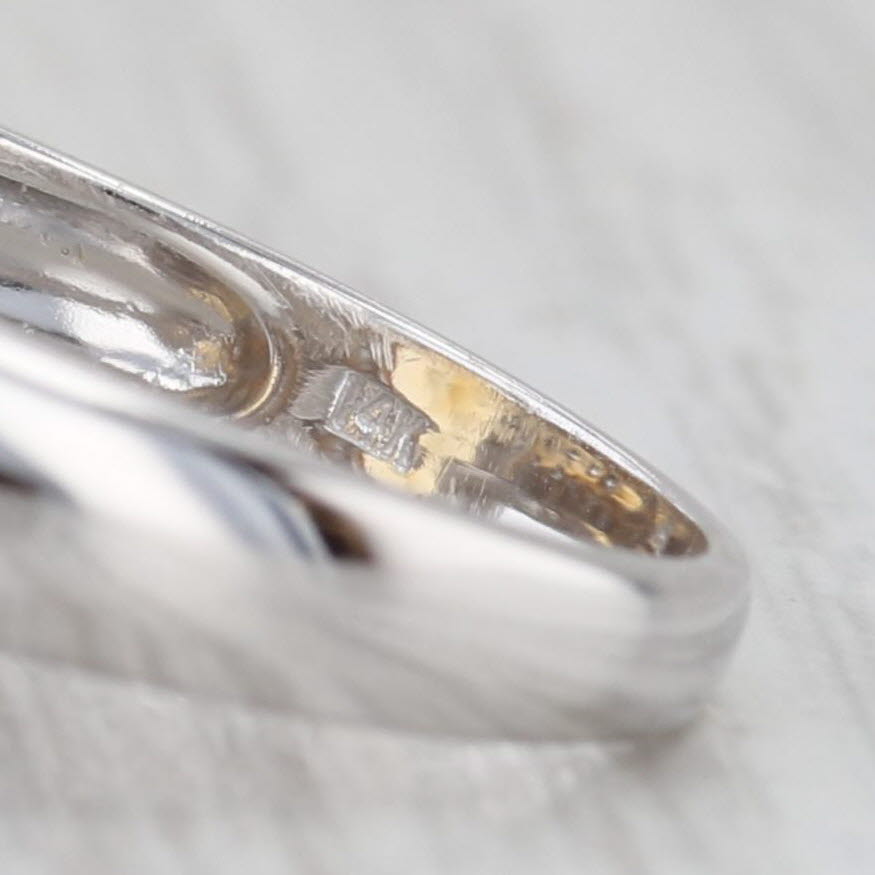Gray 4.11ctw Citrine Diamond Halo Ring 14k White Gold Size 8.75 Cocktail