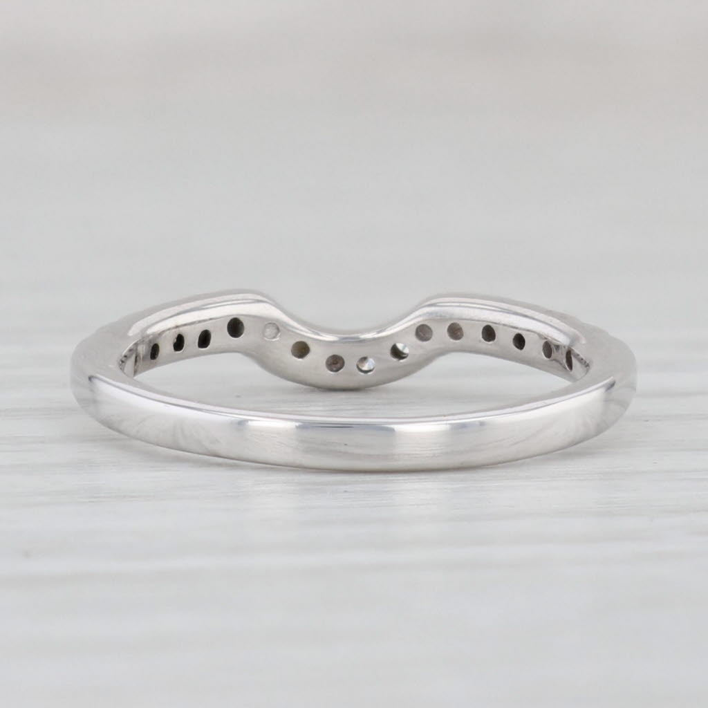 Light Gray 0.22ctw Diamond Ring Guard 14k White Gold Size 6.75 Wedding Band